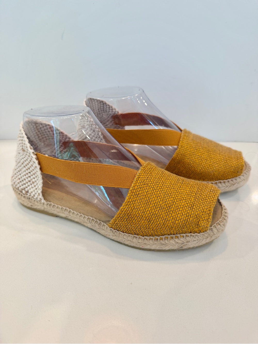 New Espadrilles Peep Toe Flats Sz 36 / 6 Sandals Shoes Euro